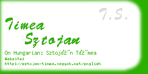 timea sztojan business card